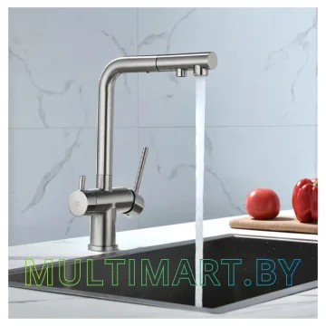 Смеситель Paulmark Serpentine Se213222-NI (никель) картинка 9